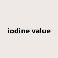 iodine value是什么意思