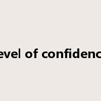 level of confidence是什么意思