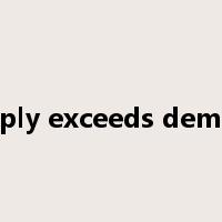 supply exceeds demand是什么意思