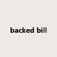 backed bill是什么意思