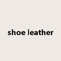 shoe leather是什么意思