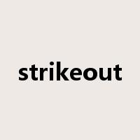 strikeout是什么意思