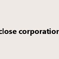 close corporation是什么意思
