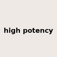 high potency是什么意思