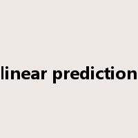 linear prediction是什么意思