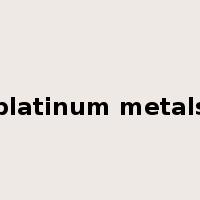 platinum metals是什么意思