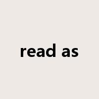 read as是什么意思