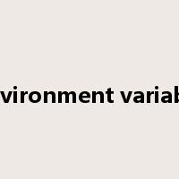 environment variable是什么意思