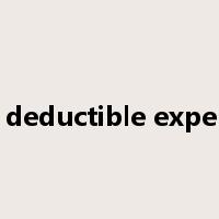 tax deductible expense是什么意思