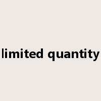 limited quantity是什么意思
