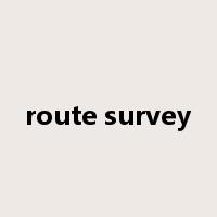 route survey是什么意思