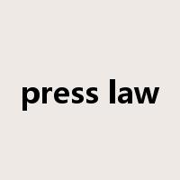 press law是什么意思