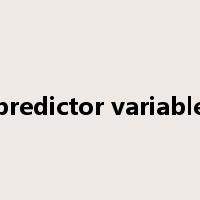 predictor variable是什么意思