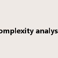 complexity analysis是什么意思