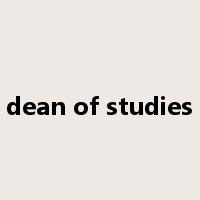 dean of studies是什么意思