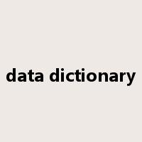 data dictionary是什么意思