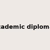 academic diplomas是什么意思