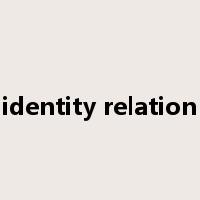 identity relation是什么意思