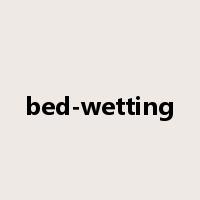 bed-wetting是什么意思