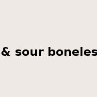 sweet & sour boneless pork是什么意思