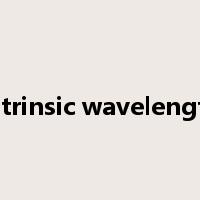 intrinsic wavelength是什么意思