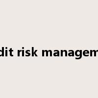 Credit risk management是什么意思