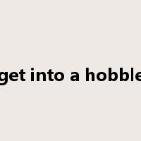get into a hobble是什么意思