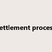 settlement process是什么意思
