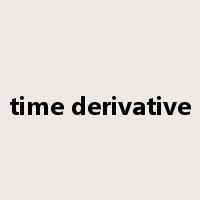 time derivative是什么意思
