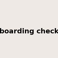 boarding check是什么意思
