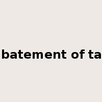 abatement of tax是什么意思