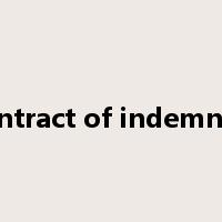 contract of indemnity是什么意思