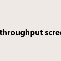 high throughput screening是什么意思