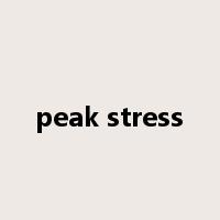 peak stress是什么意思