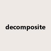 decomposite是什么意思