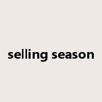 selling season是什么意思