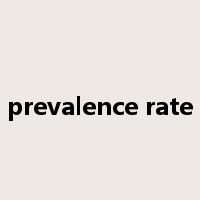 prevalence rate是什么意思