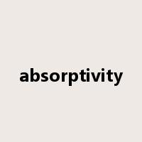 absorptivity是什么意思