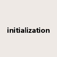 initialization是什么意思