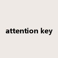 attention key是什么意思