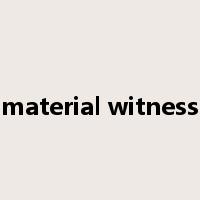 material witness是什么意思