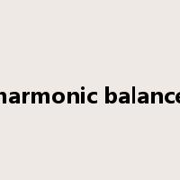 harmonic balance是什么意思