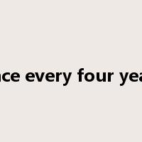 once every four years是什么意思