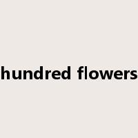 hundred flowers是什么意思