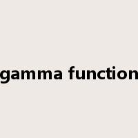 gamma function是什么意思