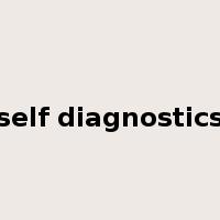 self diagnostics是什么意思