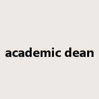 academic dean是什么意思