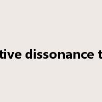 cognitive dissonance theory是什么意思