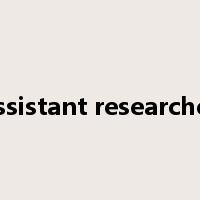 assistant researcher是什么意思