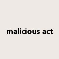 malicious act是什么意思